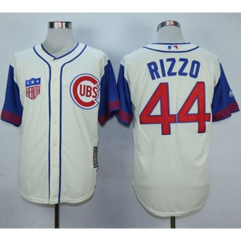 Cubs #44 Anthony Rizzo Cream/Blue 1942 Turn Back The Clock Stitched MLB Jersey Cubs #44 Anthony Rizzo Cream/Blue 1942 Turn Back The Clock Stitched MLB Jersey