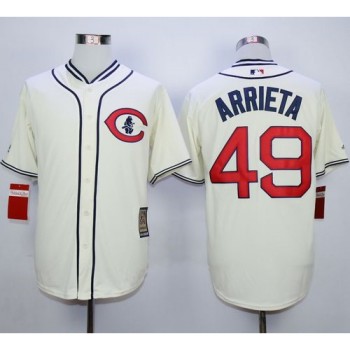 Cubs #49 Jake Arrieta Cream 1929 Turn Back The Clock Stitched MLB Jersey Cubs #49 Jake Arrieta Cream 1929 Turn Back The Clock Stitched MLB Jersey