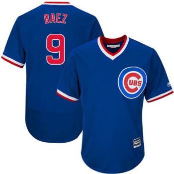 Cubs #9 Javier Baez Blue Flexbase Authentic Collection Cooperstown Stitched MLB Jersey Cubs #9 Javier Baez Blue Flexbase Authentic Collection Cooperstown Stitched MLB Jersey