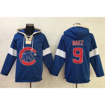 Cubs #9 Javier Baez Blue Pullover MLB Hoodie Cubs #9 Javier Baez Blue Pullover MLB Hoodie