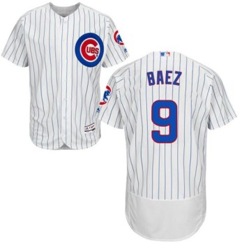 Cubs #9 Javier Baez White(Blue Strip) Flexbase Authentic Collection Stitched MLB Jersey Cubs #9 Javier Baez White(Blue Strip) Flexbase Authentic Collection Stitched MLB Jersey