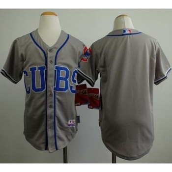 Cubs Blank Grey Alternate Road Cool Base Stitched Youth MLB Jersey Cubs Blank Grey Alternate Road Cool Base Stitched Youth MLB Jersey