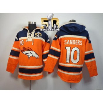 Denver Broncos #10 Emmanuel Sanders Orange Super Bowl 50 Sawyer Hoodie Sweatshirt NFL Hoodie Denver Broncos #10 Emmanuel Sanders Orange Super Bowl 50 Sawyer Hoodie Sweatshirt NFL Hoodie