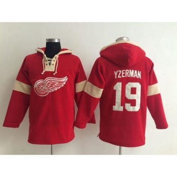 Detroit Red Wings #19 Steve Yzerman Red Pullover NHL Hoodie Detroit Red Wings #19 Steve Yzerman Red Pullover NHL Hoodie