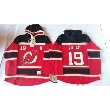 Devils #19 Travis Zajac Red Sawyer Hooded Sweatshirt Stitched NHL Jersey Devils #19 Travis Zajac Red Sawyer Hooded Sweatshirt Stitched NHL Jersey