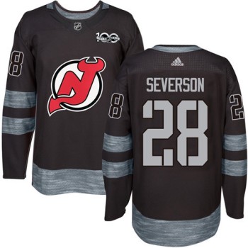 Devils #28 Damon Severson Black 1917-2017 100th Anniversary Stitched NHL Jersey Devils #28 Damon Severson Black 1917-2017 100th Anniversary Stitched NHL Jersey