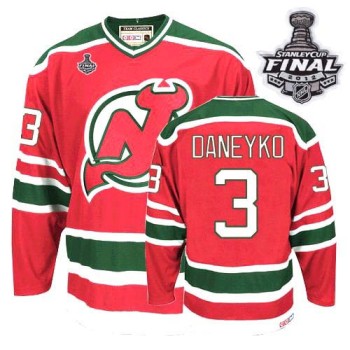 Devils #3 Ken Daneyko 2012 Stanley Cup Finals Red/Green CCM Team Classic Stitched NHL Jersey Devils #3 Ken Daneyko 2012 Stanley Cup Finals Red/Green CCM Team Classic Stitched NHL Jersey