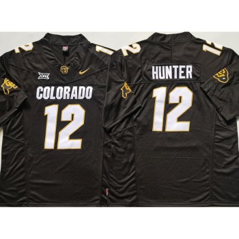 Men's Colorado Buffaloes Black #12 Hunter Stitched Jersey Men's Colorado Buffaloes Black #12 Hunter Stitched Jersey