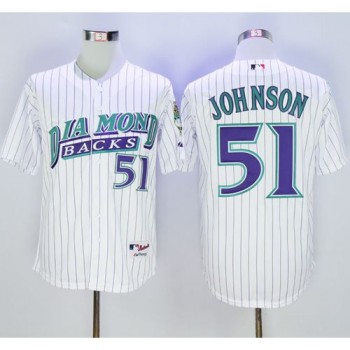Diamondbacks #51 Randy Johnson White 1999 Turn Back The Clock Stitched MLB Jersey Diamondbacks #51 Randy Johnson White 1999 Turn Back The Clock Stitched MLB Jersey