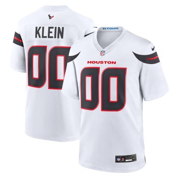 Men's Houston Texans Marlin Klein White 2026 NFL Draft Game Jersey