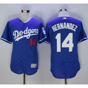 Dodgers #14 Enrique Hernandez Blue Flexbase Authentic Collection Stitched MLB Jersey Dodgers #14 Enrique Hernandez Blue Flexbase Authentic Collection Stitched MLB Jersey