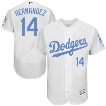 Dodgers #14 Enrique Hernandez White Flexbase Authentic Collection 2016 Father's Day Stitched MLB Jersey Dodgers #14 Enrique Hernandez White Flexbase Authentic Collection 2016 Father's Day Stitched MLB Jersey