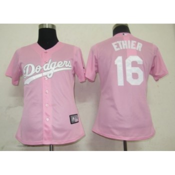 Dodgers #16 Andre Ethier Pink Lady Fashion Stitched MLB Jersey Dodgers #16 Andre Ethier Pink Lady Fashion Stitched MLB Jersey