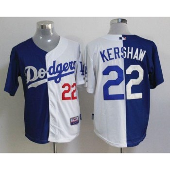Dodgers #22 Clayton Kershaw Blue/White Cool Base Stitched MLB Jersey Dodgers #22 Clayton Kershaw Blue/White Cool Base Stitched MLB Jersey