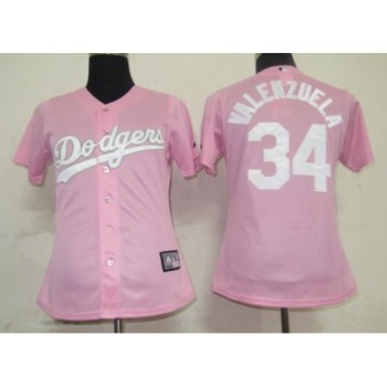 Dodgers #34 Fernando Valenzuela Pink Lady Fashion Stitched MLB Jersey Dodgers #34 Fernando Valenzuela Pink Lady Fashion Stitched MLB Jersey