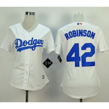 Dodgers #42 Jackie Robinson White Home Women's Stitched MLB Jersey Dodgers #42 Jackie Robinson White Home Women's Stitched MLB Jersey