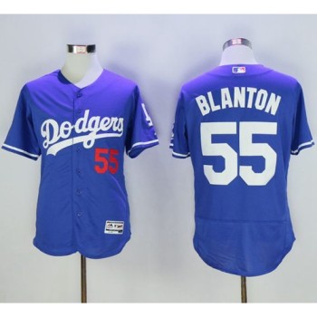 Dodgers #55 Joe Blanton Blue Flexbase Authentic Collection Stitched MLB Jersey Dodgers #55 Joe Blanton Blue Flexbase Authentic Collection Stitched MLB Jersey