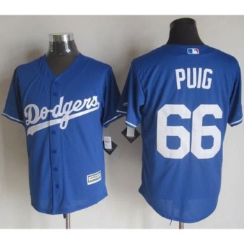 Dodgers #66 Yasiel Puig Blue New Cool Base Stitched MLB Jersey Dodgers #66 Yasiel Puig Blue New Cool Base Stitched MLB Jersey