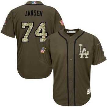 Dodgers #74 Kenley Jansen Green Salute to Service Stitched MLB Jersey Dodgers #74 Kenley Jansen Green Salute to Service Stitched MLB Jersey