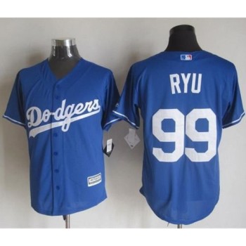 Dodgers #99 Hyun-Jin Ryu Blue New Cool Base Stitched MLB Jersey Dodgers #99 Hyun-Jin Ryu Blue New Cool Base Stitched MLB Jersey