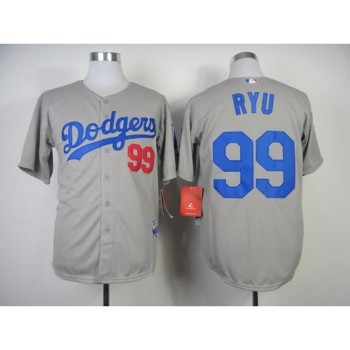 Dodgers #99 Hyun-Jin Ryu Grey Cool Base Stitched MLB Jersey Dodgers #99 Hyun-Jin Ryu Grey Cool Base Stitched MLB Jersey
