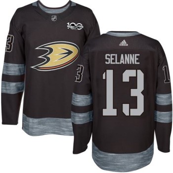 Ducks #13 Teemu Selanne Black 1917-2017 100th Anniversary Stitched NHL Jersey Ducks #13 Teemu Selanne Black 1917-2017 100th Anniversary Stitched NHL Jersey