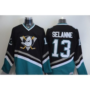 Ducks #13 Teemu Selanne Black CCM Throwback Stitched NHL Jersey Ducks #13 Teemu Selanne Black CCM Throwback Stitched NHL Jersey