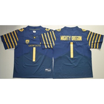 Ducks #1 Mighty Oregon Navy Blue Webfoots 100th Rose Bowl Game Elite Stitched NCAA Jersey Ducks #1 Mighty Oregon Navy Blue Webfoots 100th Rose Bowl Game Elite Stitched NCAA Jersey