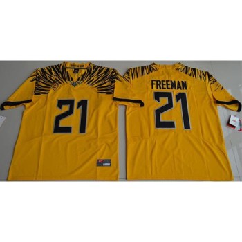 Ducks #21 Royce Freeman Yellow Limited Stitched NCAA Jersey Ducks #21 Royce Freeman Yellow Limited Stitched NCAA Jersey