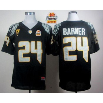 Ducks #24 Kenjon Barner Black Elite PAC-12 Patch Tostitos Fiesta Bowl Stitched NCAA Jersey Ducks #24 Kenjon Barner Black Elite PAC-12 Patch Tostitos Fiesta Bowl Stitched NCAA Jersey