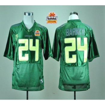 Ducks #24 Kenjon Barner Green With PAC-12 Patch Tostitos Fiesta Bowl Stitched NCAA Jersey Ducks #24 Kenjon Barner Green With PAC-12 Patch Tostitos Fiesta Bowl Stitched NCAA Jersey