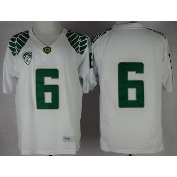 Ducks #6 Charles Nelson White Limited Stitched NCAA Jersey