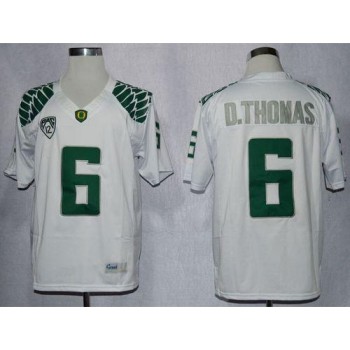 Ducks #6 De'Anthony Thomas White Limited Stitched NCAA Jersey Ducks #6 De'Anthony Thomas White Limited Stitched NCAA Jersey