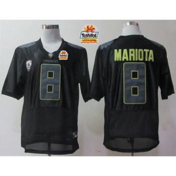 Ducks #8 Marcus Mariota Black Pro Combat Pac-12 Tostitos Fiesta Bowl Stitched NCAA Jersey Ducks #8 Marcus Mariota Black Pro Combat Pac-12 Tostitos Fiesta Bowl Stitched NCAA Jersey