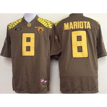 Ducks #8 Marcus Mariota Olive Limited Stitched NCAA Jersey Ducks #8 Marcus Mariota Olive Limited Stitched NCAA Jersey