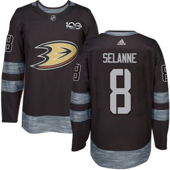 Ducks #8 Teemu Selanne Black 1917-2017 100th Anniversary Stitched NHL Jersey Ducks #8 Teemu Selanne Black 1917-2017 100th Anniversary Stitched NHL Jersey