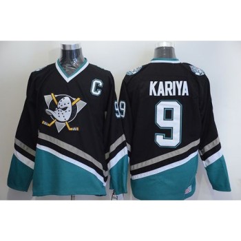 Ducks #9 Paul Kariya Black CCM Throwback Stitched NHL Jersey Ducks #9 Paul Kariya Black CCM Throwback Stitched NHL Jersey