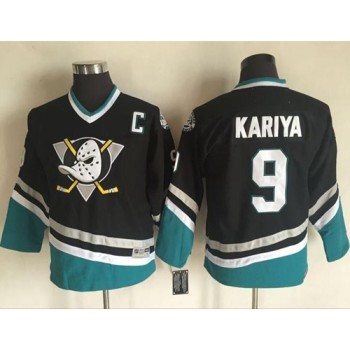 Ducks #9 Paul Kariya Black CCM Throwback Youth Stitched NHL Jersey Ducks #9 Paul Kariya Black CCM Throwback Youth Stitched NHL Jersey