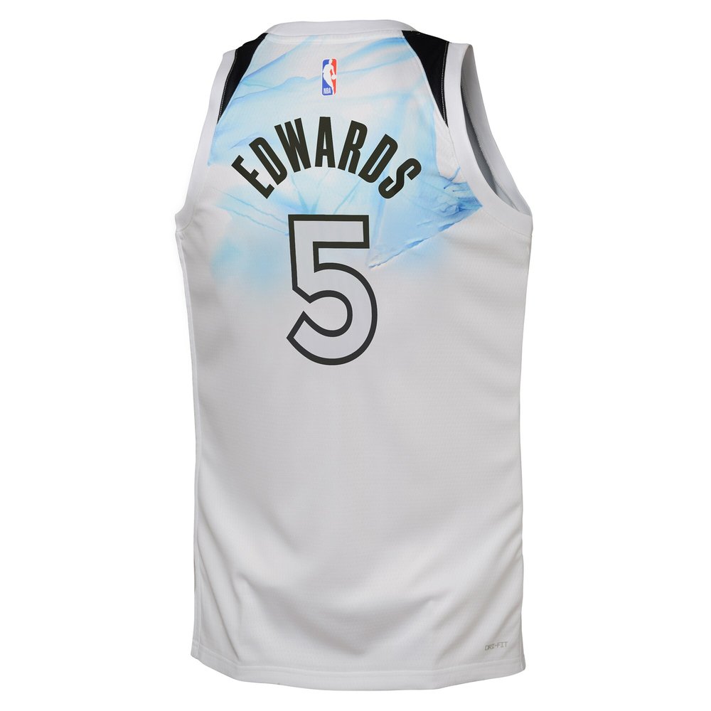 Youth Minnesota Timberwolves Anthony Edwards White 2024/25 Swingman Player Jersey - City Edition Youth Minnesota Timberwolves Anthony Edwards White 2024/25 Swingman Player Jersey - City Edition