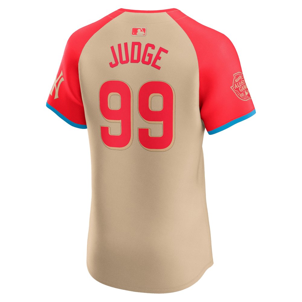Men's American League #99 Aaron Judge Cream 2024 MLB All-Star Game Elite Player Jersey Men's American League #99 Aaron Judge Cream 2024 MLB All-Star Game Elite Player Jersey