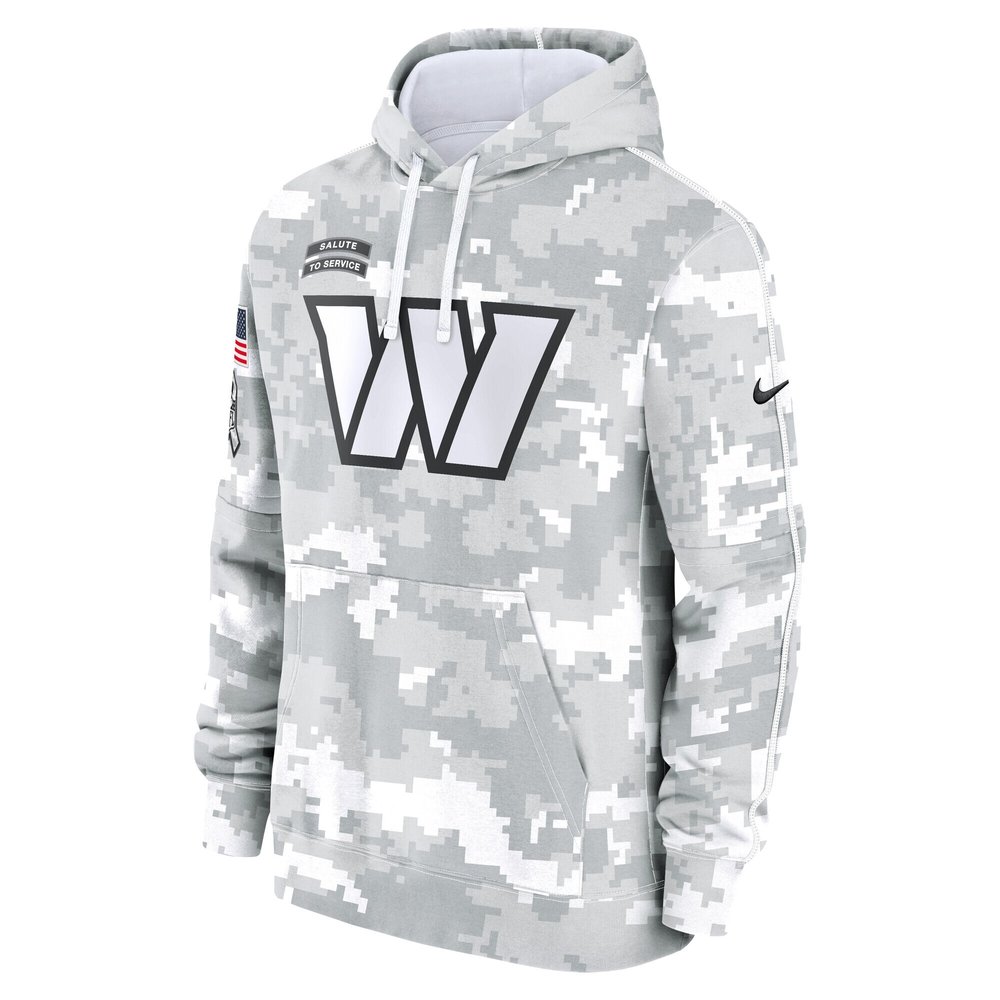 Youth Washington Commanders White/Gray 2024 Salute To Service Pullover Hoodie Youth Washington Commanders White/Gray 2024 Salute To Service Pullover Hoodie