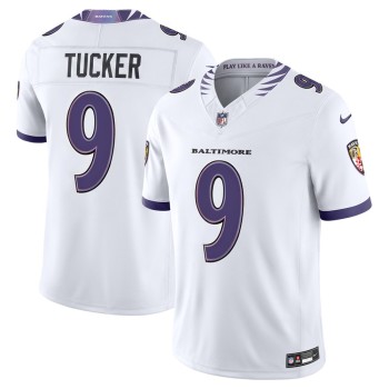 Men's Baltimore Ravens #9 Justin Tucker White Vapor F.U.S.E. Sewn Down Limited Jersey Men's Baltimore Ravens #9 Justin Tucker White Vapor F.U.S.E. Sewn Down Limited Jersey