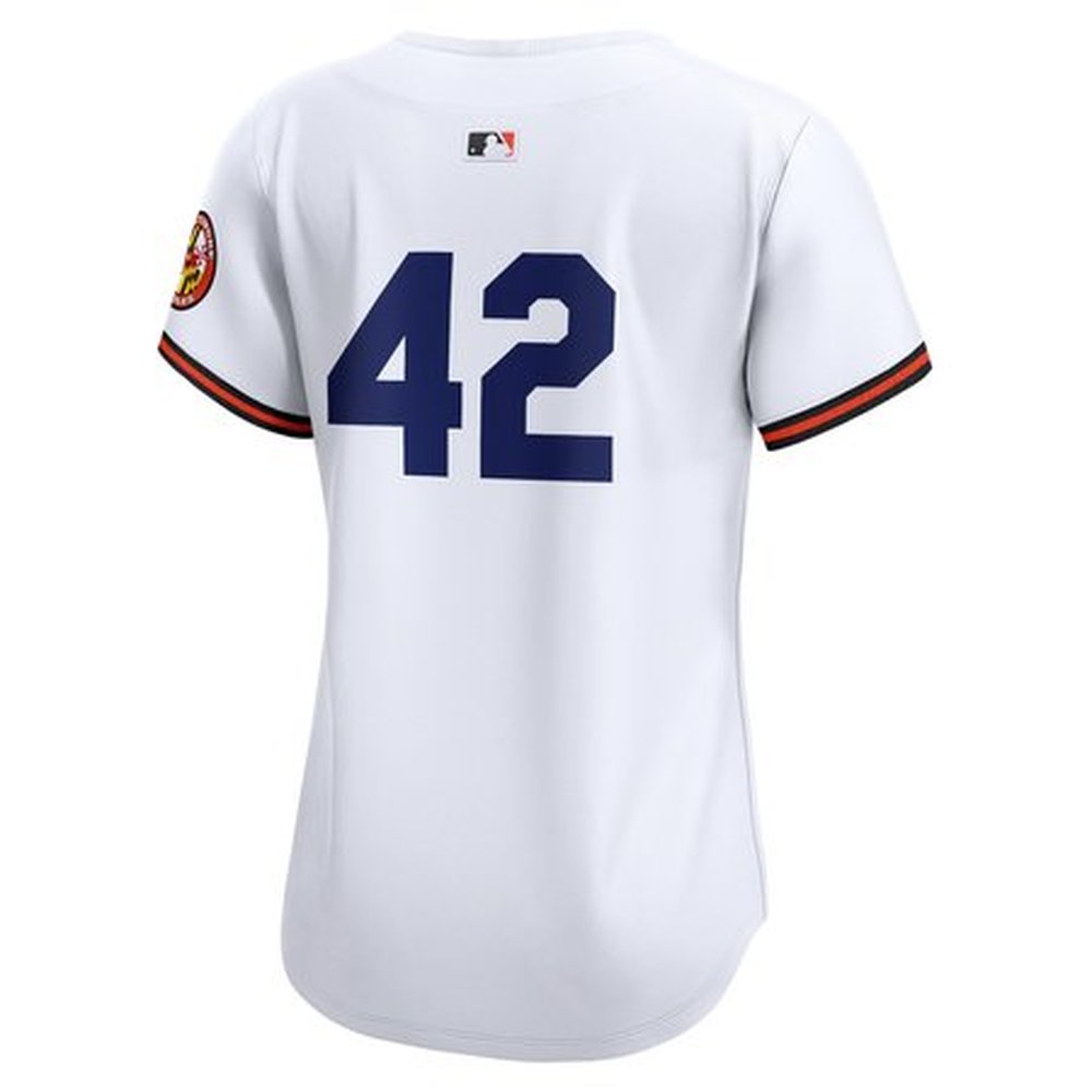 Women's Baltimore Orioles  White 2024 Jackie Robinson Day Home Limited Jersey Women's Baltimore Orioles  White 2024 Jackie Robinson Day Home Limited Jersey