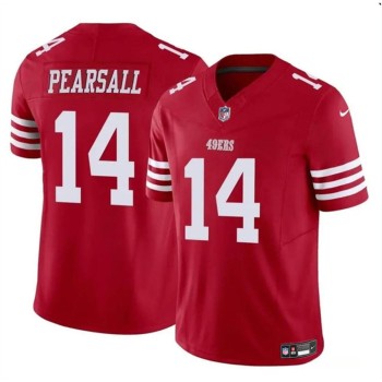 Men's San Francisco 49ers #14 Ricky Pearsall Red 2024 Draft F.U.S.E. Vapor Untouchable Limited Stitched Football Jersey Men's San Francisco 49ers #14 Ricky Pearsall Red 2024 Draft F.U.S.E. Vapor Untouchable Limited Stitched Football Jersey