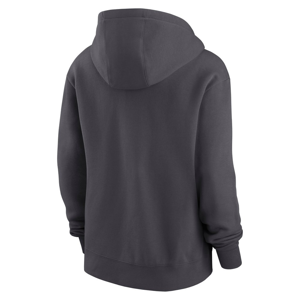 Women's Philadelphia Eagles  Anthracite Super Bowl LIX Champions Locker Room Trophy Collection Club Fleece Pullover Hoodie Women's Philadelphia Eagles  Anthracite Super Bowl LIX Champions Locker Room Trophy Collection Club Fleece Pullover Hoodie