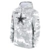 Youth Dallas Cowboys Nike White/Gray 2024 Salute To Service Pullover Hoodie