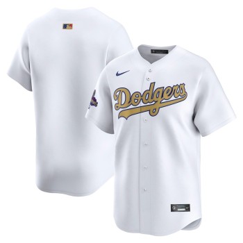 Youth Los Angeles Dodgers White 2025 Gold Collection Limited Jersey
