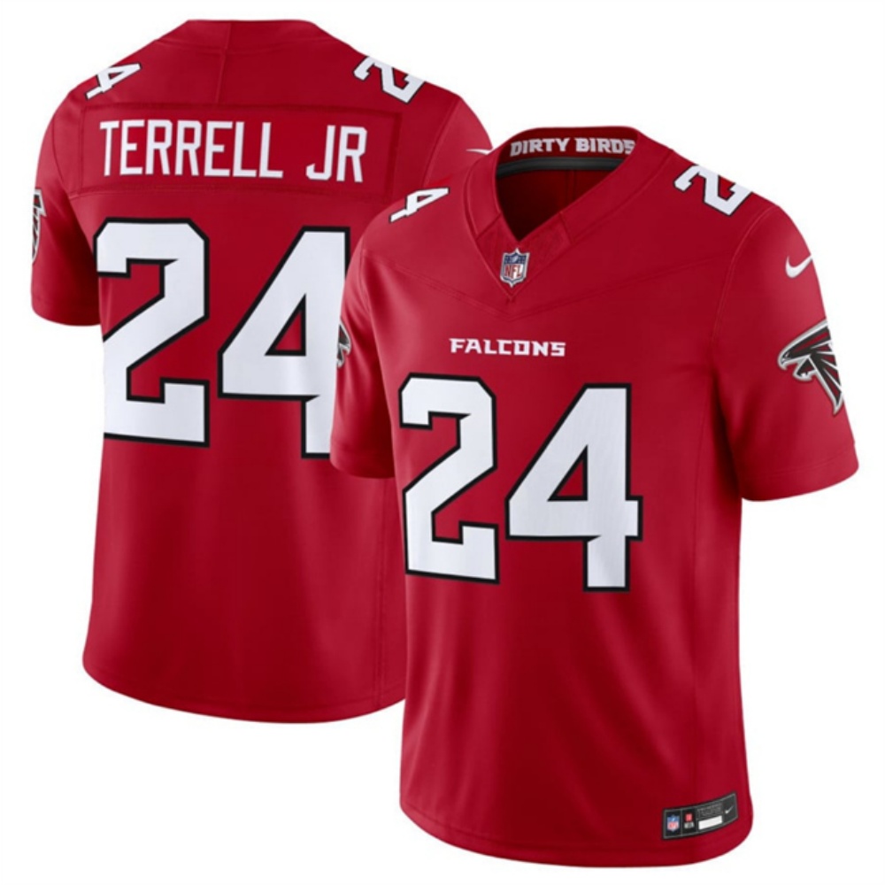 Men's Atlanta Falcons #24 A.J. Terrell Red New F.U.S.E. Vapor Untouchable Limited Stitched Football Jersey