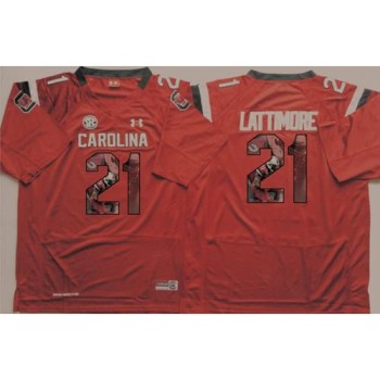 Fighting Gamecocks #21 Marcus Lattimore Red Player Fashion Stitched NCAA Jersey Fighting Gamecocks #21 Marcus Lattimore Red Player Fashion Stitched NCAA Jersey