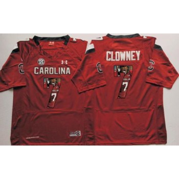 Fighting Gamecocks #7 Jadeveon Clowney Red Player Fashion Stitched NCAA Jersey